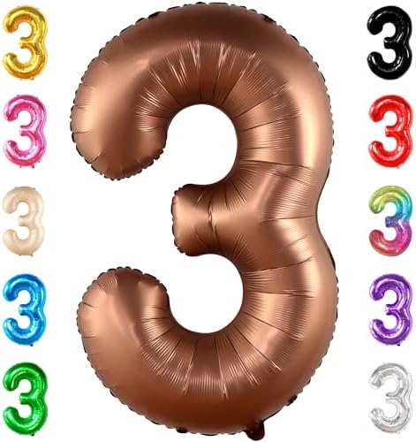 Katchon, Huge Donut Number 3 Balloon - 40 Inch | Number 3 Donut Balloon | Donut Birthday Party Decorations | Donut Number Balloons | Donut Party Decorations | Donut 3 Balloons For Birthday Decorations