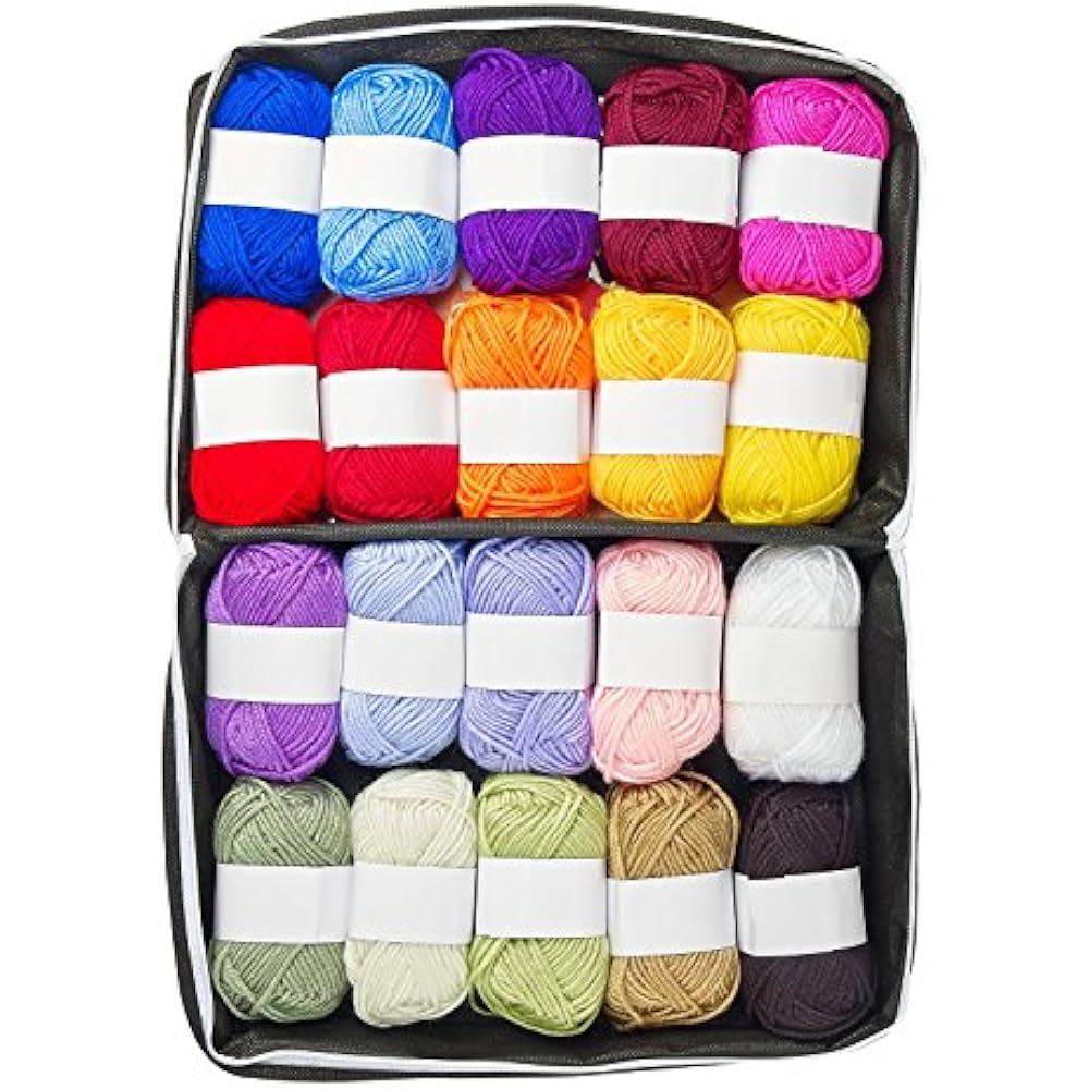 Yarn 20 Super Soft Acrylic Skeins Set Assorted Colors Crochet
