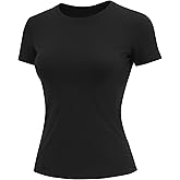 Rapbin Workout Tops for Women 1/2 Pack Fitted Short Sleeve Gym Yoga Athletic Shirts 2026 Quick Dry Crewneck Tees