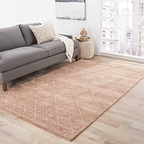Nikki Chu by Living Rhea Handmade Trellis Pink / Cream Area Rug (5' X 8')