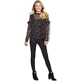 Mud Pie Women's Long Sleeve Ruffle Top