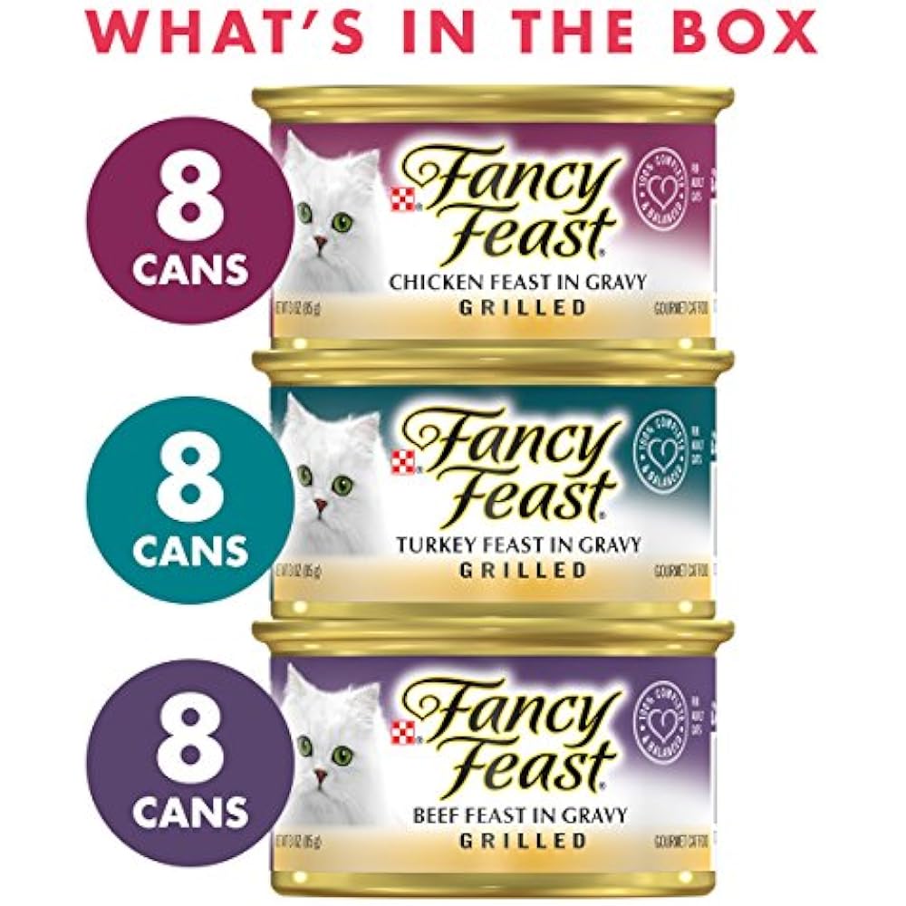 Gravy Wet Cat Food Variety Pack, Poultry " Beef Grilled Collection (24) 3 Oz. eBay
