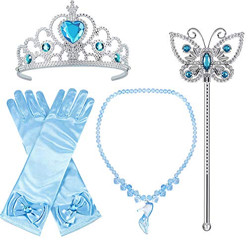 dmazing Elsa Toys for 3-8 Year Old Girls, Frozen Dress Up for girls 4-6 Elsa Frozen Party Supplies Birthday Gifts for 3-8 Year Old Girls Christmas Xmas Stocking Stuffers Stocking Fillers Blue