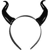minkissy Halloween Headband Small Ox Horn Shape Headdress Gothic Hair Accessories for Party Costume