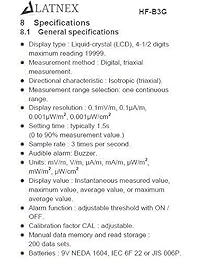 HF B3G Analizador y detector de medidor de HF RF de 3 ejes 50 MHz, 3.5 GHz Detector de radiación EMF de teléfonos celulares, torres de comunicación, wifi.