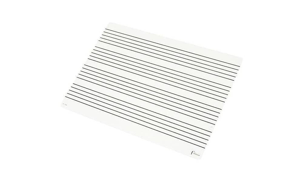 Fuzeau – Dry Erase Musical White Slate 22 x 31 cm – 4 staves on both sides and back blank – Sturdy and Reusable Stand – Ideal for Learning Music – Children from 6 years old – Ref 7535