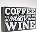 Lawrence Frames 635660 Coffee & Wine Black Wood Box Sign - Coffee & Wine