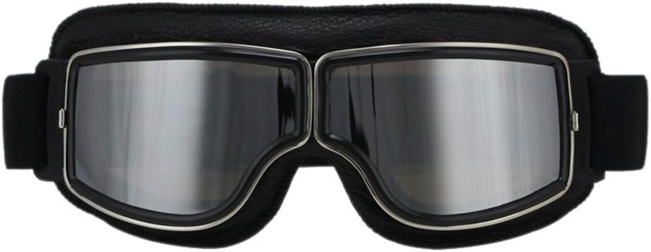 Amazon Byeバイク ゴーグル パイロット ゴーグル オートバイ 四季通用ファッションアイテムに最適 おしゃれ 多色選択 保護メガネ 眼鏡対応 Pc素材 防風 防塵 ｕｖカット 反射 超軽量 耐衝撃 優れた防護性 シルバー ゴーグル 車 バイク