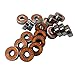 Happy E-life Silver ABEC 9/ABEC 11 Bearings For Skateboard Deck Longboard Red Silver 1 set of 8 (ABEC-11)