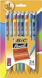 BIC Xtra-Strong Mechanical Pencil, Colorful Barrel, Thick Point (0.9mm), 24-Count (MPLWP241)