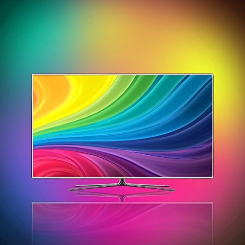 USB TV LED Strip Backlight – HFAN Multi-color 60leds Flexible 5050 RGB Waterproof USB LED Strip Light, TV Background Lighting Kit with 5V USB Cable And wireless Controller For TV/PC etc (100CM/3.28FT)