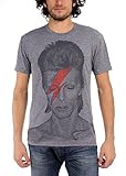 David Bowie - Mens Aladdin Sane Big Print Subway T-Shirt In Tri-Blend