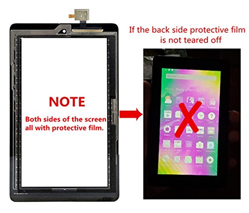 Touch Screen Digitizer Replacement Part for Fire 7 5th Generation 2015 Release SV98LN with Adhesive, Screen Protector, NO LCD (NOT for 5th Kids Edition)