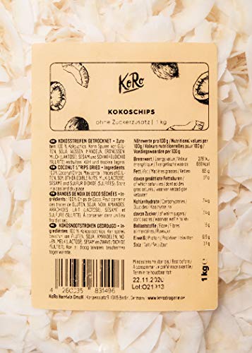 KoRo - Kokoschips ohne Zuckerzusatz 1 kg - 100 % Naturbelassen Knackig Schwefelfrei – Bild 5
