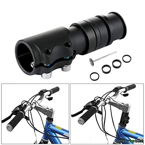 Yannuo Trading Bicycle Bike Handlebar Fork Stem Riser Rise Up Extender Head Up Adaptor Durable MTB Mountain Cycling Part(Black)