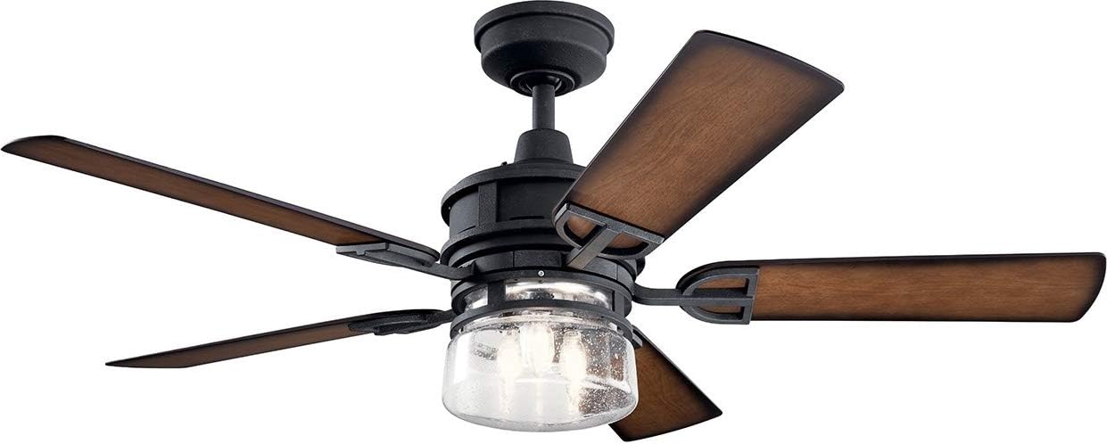 Kichler 310239dbk Lyndon Patio 52 Outdoor Ceiling Fan W Led