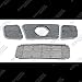 APS Compatible with Nissan Titan 2004-2006 & 07 Titan Classic Model & 04-07 Armada with Logo Show Main Upper Lower Bumper Stainless Steel SS Chrome Billet Front Grill Grille Insert Combo N67992A
