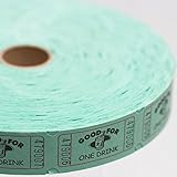 Green Good For One Drink Ticket Roll