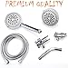Universal Chrome 8x8 Function Combo Fixed + Hand-held Shower Head w/ 5 ft Hose American Standard ShowerHead, Bracket, Anti-Clogging Nozzles, High/Low Pressure Water Saving Rain Massage Spa