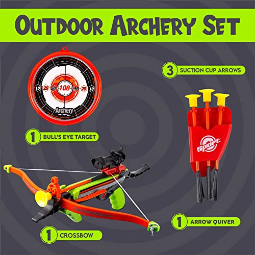 Toysery Kids Crossbow Archery Set Bow and Arrow Hunting Toy for 6