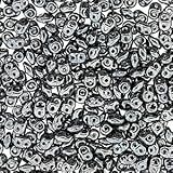 Czech Two-Hole Seed Beads 5.5x2.5mm SuperDuo Jet Hematite 24gram