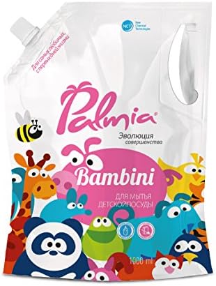 Palmia Bambini, Refill Pack Baby bottle &amp; Dishwashing Liquid with Baking Soda 33,8 Fl Oz (1.000 ml)