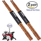 Sound harbor Drum sticks Natural Bamboo Drumsticks 5A B (2 Pair Bamboo)