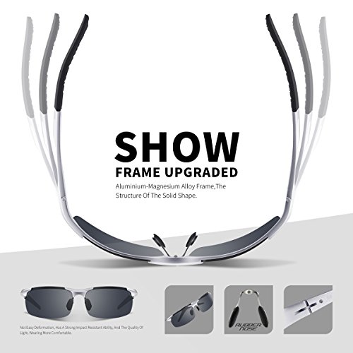 image for WOOLIKE Men's Sports Style Polarized Sunglasses for Cycling Running Fi