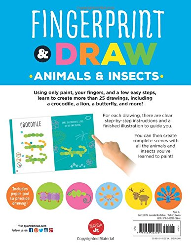 Fingerprint & Draw: Animals & Insects: Draw & paint more than 25 cool fingerprint and thumbprint masterpieces (Drawing with your Fingers) - Thumbnail 2