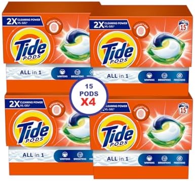 Tide Original All-in-1 Pods, 15 Count Laundry Detergent Pods (Pack of 4),  60 pods price in UAE | Amazon UAE | kanbkam