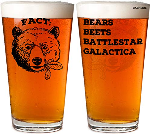 Bears Eat Beets, Battlestar Galactica Dwight Schrute Office Mug Beer Pint Glass