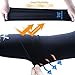 Arm Sleeves with Anti-Slip, UV Protection, Best Sports Compression Shooter Cooling Sleeve for Men, Women and Kids(Black, Xl)