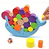 Wooden Building Blocks Dolphin Balance Educational Building Blocks For Kids Children Boys Girls With Personalized Birthday Gift Card
