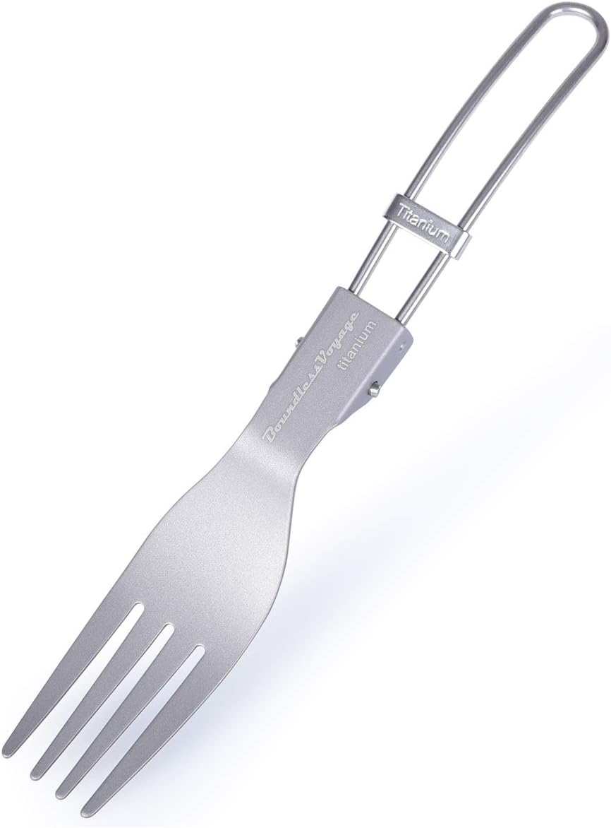 Boundless Voyage Folding Titanium Cultery Ultralight Fork Spoon Chopsticks and Spork for Camping