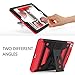 GUAGUA New iPad Case 9.7 2018/2017 iPad Pro Case 9.7 with Kickstand Shockproof Heavy Duty Three Layer High Impact Full-Body Rugged Protective Case for Apple iPad 9.7 2017/2018/iPad Pro 9.7 Black/Red