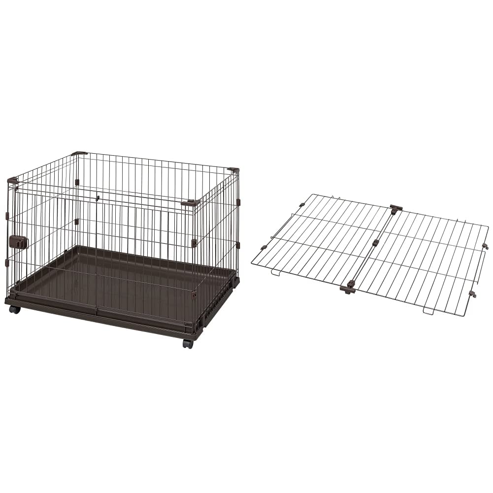 IRIS OHYAMA P-CS-930V コンビネーションサークル＋屋根セット ウォールナット アイリスオーヤマの商品画像