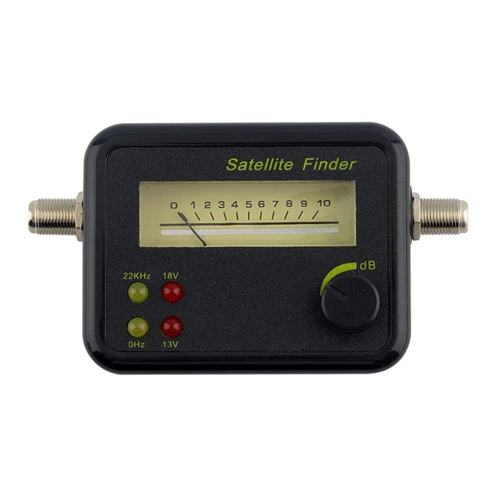 DollaTek Satellite Finder Tool with LCD Display – High Sensitivity Signal Meter for HD-Compatible Digital Satellite Systems, Built-in Buzzer, 0/22KHz, 13/18V Indicator