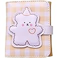 Cute Small Wallet for Girls Women Tri-folded Wallet Cash Pocket PU Leather Bunny Bear Print Card Holder Coin Purse with ID Window (LBear)
