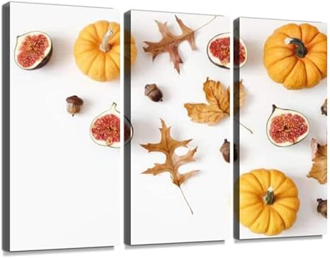 Amazon Co Jp 秋 熟した紫色のイチジクの秋の組成 フルーツ カボチャ カラフルなカエデとオークの葉と白いテーブルの背景に隔離ドングリ 装飾的な花のコーナー フラットレイ トップビュー かぼちゃポスター パネル 現代壁の絵 壁掛け 部屋飾り 背景絵画 壁アート
