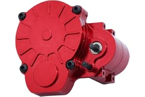 FACCNOY Complete Metal Transmission Gearbox with Gear for FMS FCX24 1/24 RC Crawler Upgrade Parts (Red)