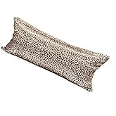 TAOSON Silky Soft Satin Body Pillow Cover Pillowcase Pillow Protector Cushion Cover with Zippers (21"x54",Leopard)