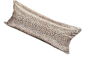 TAOSON Silky Soft Satin Body Pillow Cover Pillowcase Pillow Protector Cushion Cover with Zippers (21"x54",Leopard)