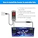 Hygger Titanium Aquarium Heater for Salt Water and Fresh Water, Digital Submersible Heater with External IC Thermostat Controller and Thermometer, for Fish Tank 20-45 Gal (200W)