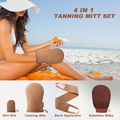 CeleCily Self Tanning Mitt Applicator Self Tanner Mitt Applicator Set with Tanning Glove for