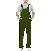 WORK IDEA Men's Bib Overalls Workwear Fashion Lightweight Jumpsuit with Pockets