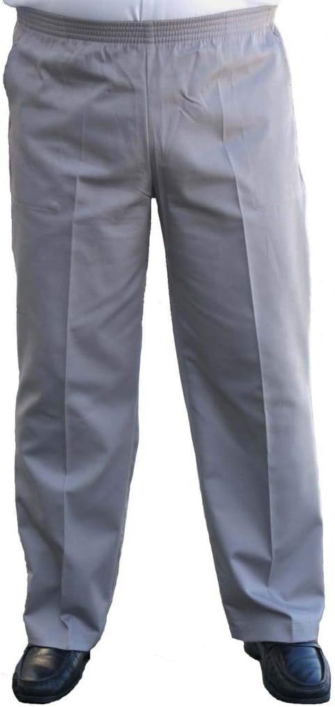 CK Sportswear The Senior Shop Men's Full Elastic Waist Twill Casual Pant 2XL/30 Gray