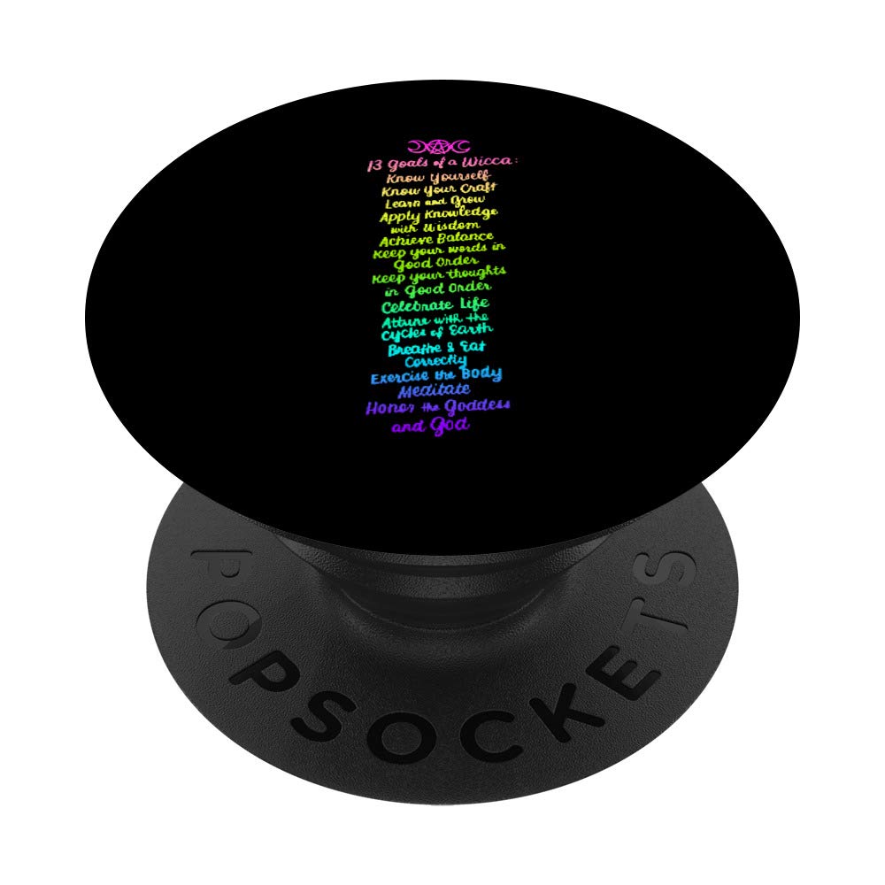 13 Goals Of A Wicca Witchcraft Pagan Witch Wiccan Gifts PopSockets PopGrip: Swappable Grip for Phones & Tablets