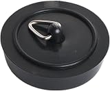 Merriway BH02224 Bath Plug 45mm Black Replacement Drain Stopper 2 Pieces view 1