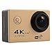 DITONG DT61 4K Ultra HD Action Camera Wifi 1080P 60fps 16MP/12MP 2.0 inch Waterproof Sports Video Camera Car Helmet Camcorder with 2pcs Batteries(Gold)