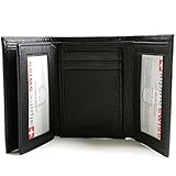 Alpine Swiss Mens Wallet RFID Blocking Extra Capacity Multi Card Trifold
